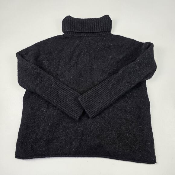 AllSaints Sweater‎ Womens Small Black Turtleneck Metallic Wool Yak Blend WD407V - Picture 14 of 14